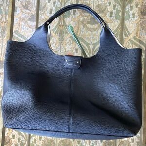 Calvin Klein Y2K Vintage Carryall Tote Bag Crossbody Black Pre-owned With Pouch